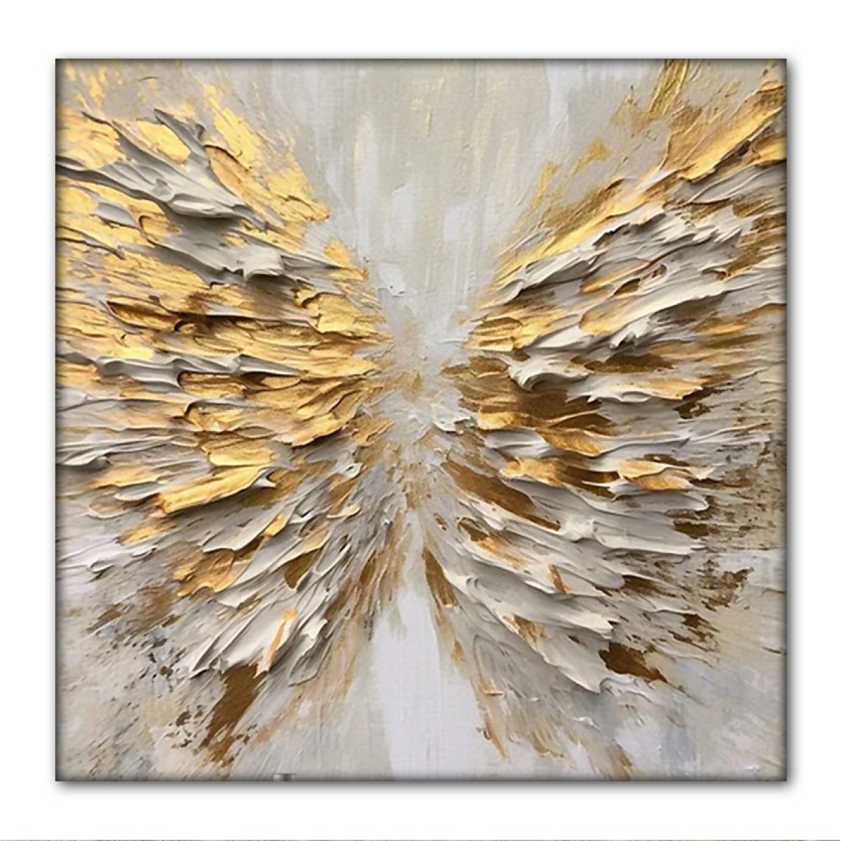 Golden Wings 3d Heavy Textured Partial Oil Painting